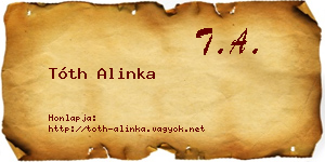 Tóth Alinka névjegykártya